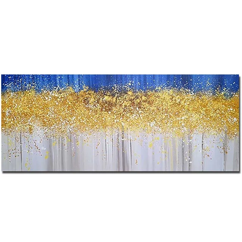 

Handmade Abstract Gold Foil Tree Landscape Oil Canvas Painting Wall Picture Living Room Home Art Wall Decoration drop shipping