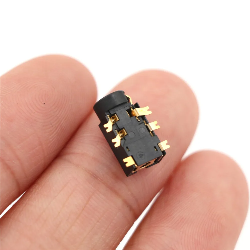 10 шт. 2 5 мм Женский аудио разъем 6 Pin SMT SMD Разъем для наушников PJ 242 позолоченный