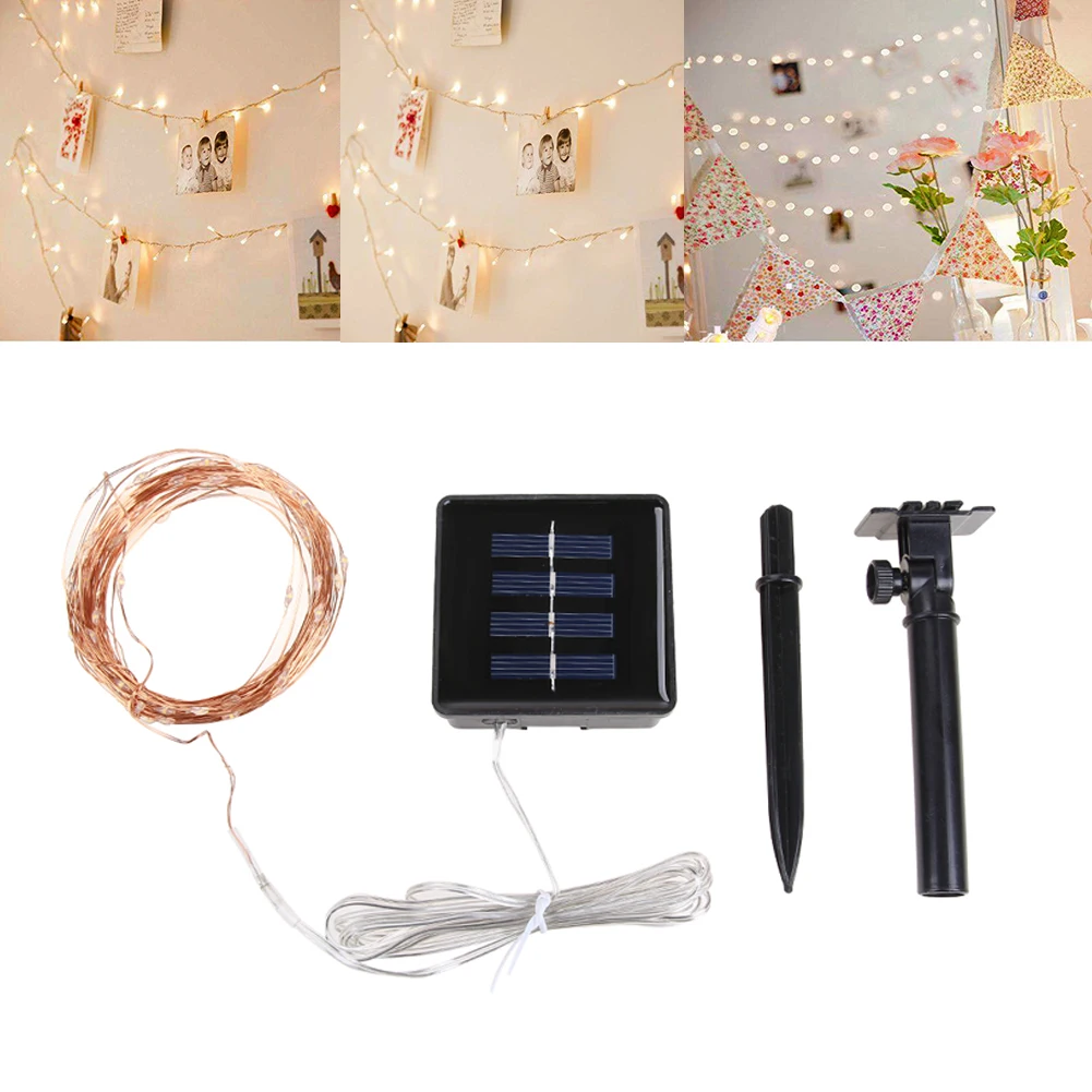 

2pcs 10m 100 Solar Power LED String Light High Brightness Garden Outdoor Party Fairy Tree Lamp Christmas Home Decor