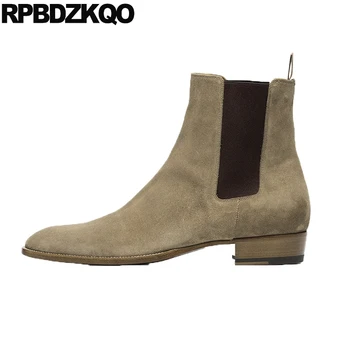 

pointed toe outdoor genuine leather designer short suede fall ankle men slip on casual shoes boots 2018 plus size luxury chelsea