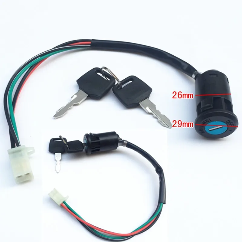 

1pcs Ignition Switch Start Lock 2 keys 4 Wire 4 Terminalfor Motorcycle Motorbike