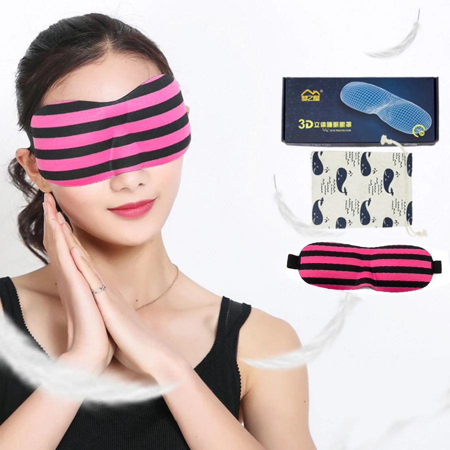 3D Shading Eye Mask Travel Rest Eye Cover Hidden Nose Airy Blindfold Relief Stress Sleeping Mask Soft Eyes Protection Bandage