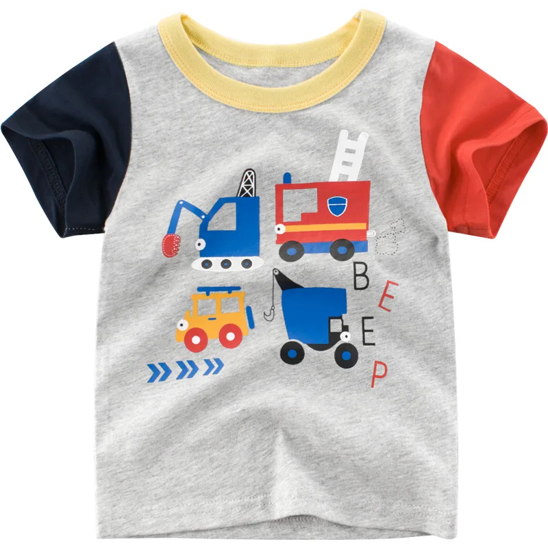 

Cartoon Car T-shirt 2019 Summer T-shirts Baby Boys Short Sleeve Clothing Printing Comfortable Fashion Children Shirts For Boys