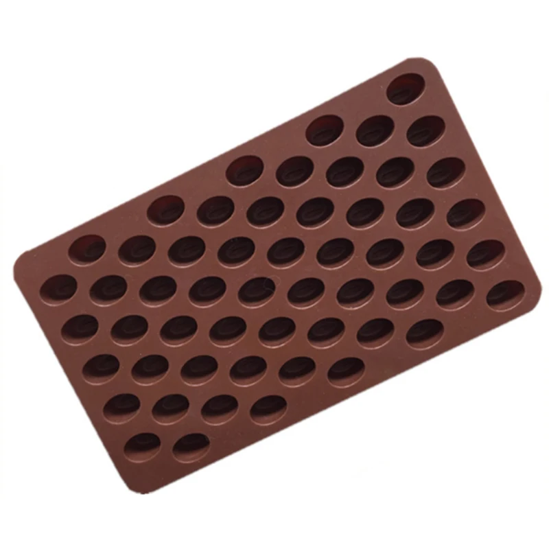 Силиконовые 55 полости мини кофе в зернах шоколад мастика форма для конфет помадка торт украшения выпечки Кондитерские инструменты