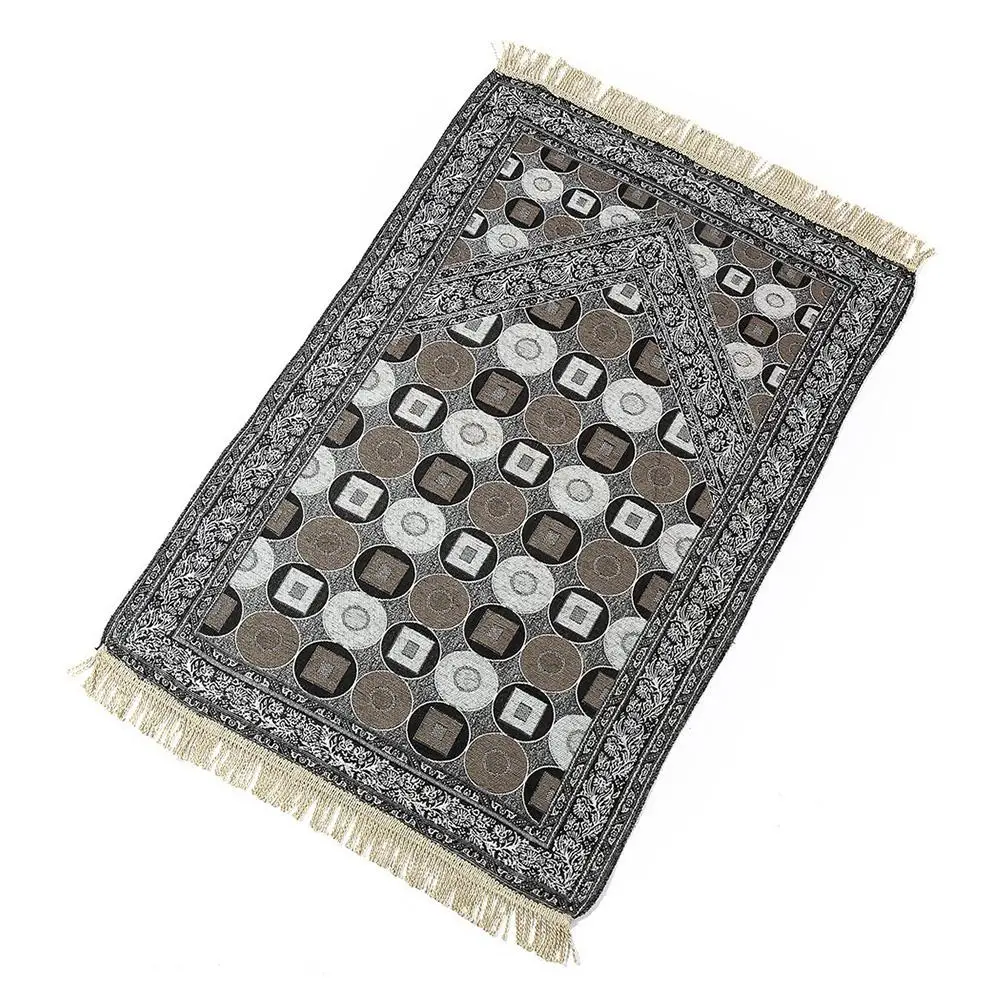 

Thick Muslim Carpet Ramadan Best Selling Prayer Mat Rug Embroidery Pattern Thickened Gold Silk Yarn Cotton Worship Blanket