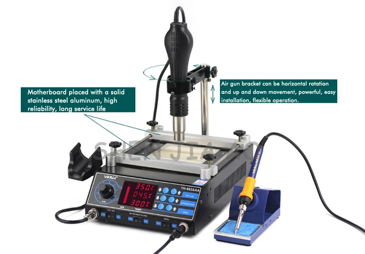 853AAA BGA Воздушный разборки станции BGA паяльная станция горячего воздуха пистолет паяльник три-в-одном горячий воздух 1270 вт