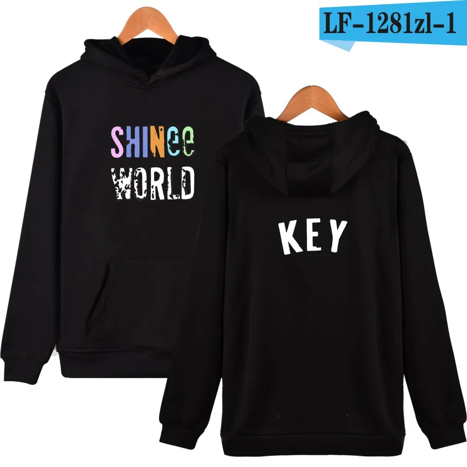 black Harajuku SHINee KPOP moleton masculino негабаритных свитер с капюшоном мужчин/женщин KPOP Taemin Большие размеры Толстовки и свитшоты - Цвет: black