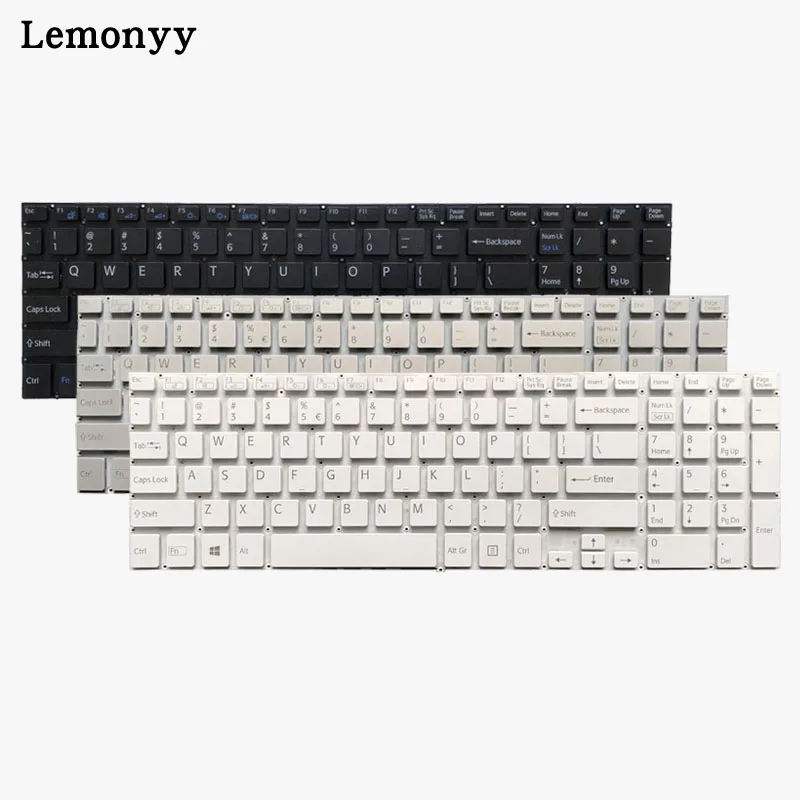  US Laptop Keyboard for Sony VAIO Fit SVF152C29M SVF152C29M SVF152C29L SVF15E Black/silver/white