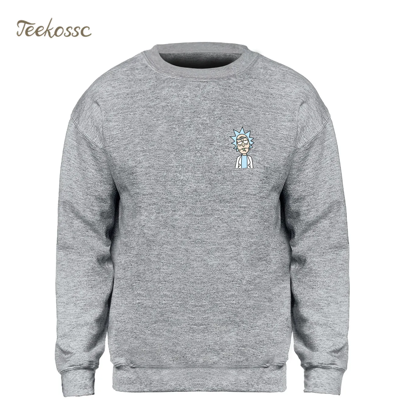 

Rick and Morty Sweatshirt Men Small Rick Logo Hoodie Crewneck Sweatshirts 2018 Winter Autumn Funny Print Hoody Brand Clothing
