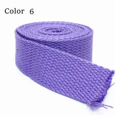 FISHWAVES 20/25/32/38/50MM 5 Yards/lot Colorful Canvas Cotton Ribbon Strap Bag Webbing Backpack Belt Pet Rope DIY Sewing Craft - Цвет: Color 6 as photo