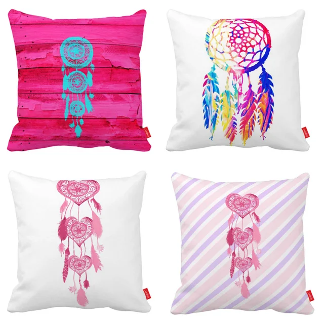 Hipster Girly Heart Dreamcatcher Print Car Decorative Throw Unique Girly Decorative Pillows Hipster Girly Heart Dreamcatcher Print Car Decorative Throw Unique Girly Decorative Pillows