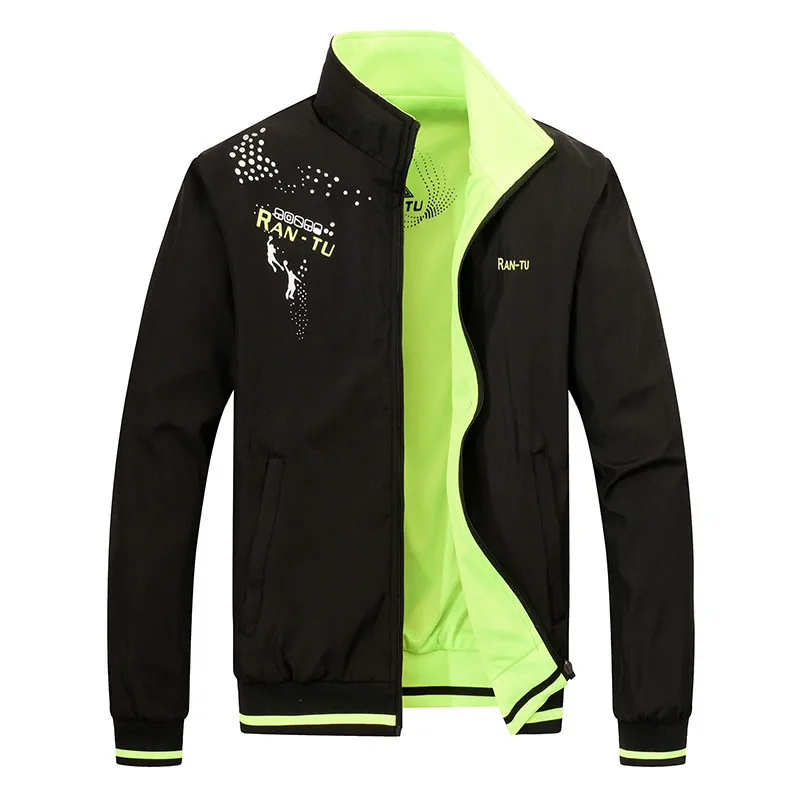 

Double Side Wear Polo Men Bomber Jacket Windbreaker Sportswear Waterproof Outwear cool Mens jackets and coats raincoat male 5xl