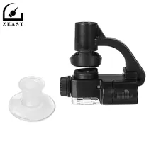 90X Мобильный Телефон Микроскоп оптический зум лупа увеличение Светодиодный УФ светильник обнаружения денег с присоской клип