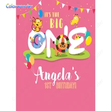Colorwonder foto fundos selvagem um safari foto pano de fundo crianças backdrops fotografia recém-nascido drem grande pequeno um nome personalizado
