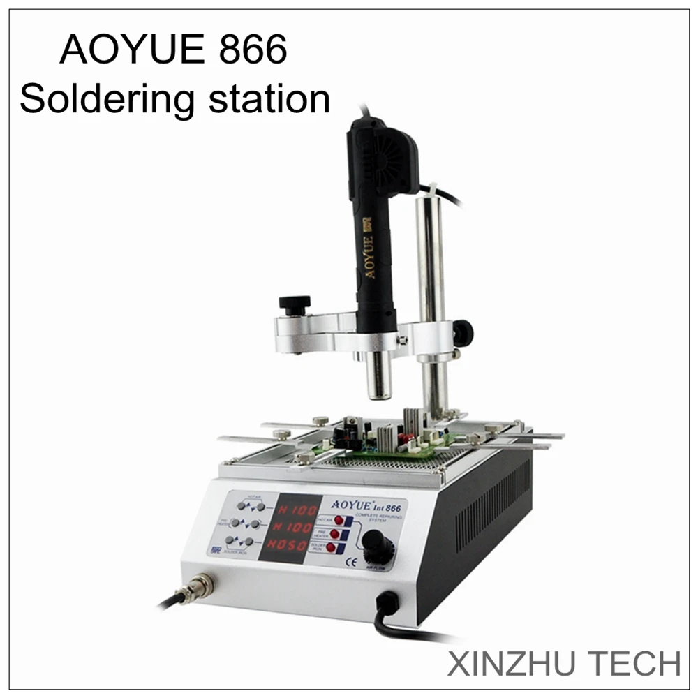 Новая паяльная станция Aoyue 866 SMD с термофеном BGA наладочная работа 110 В/220 В 3 в 1