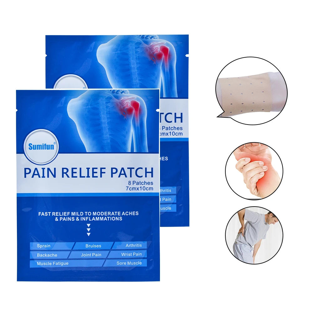 16Pcs Pain Relief Patch Stickers Muscle Strain Knee Bruise Joint Pain