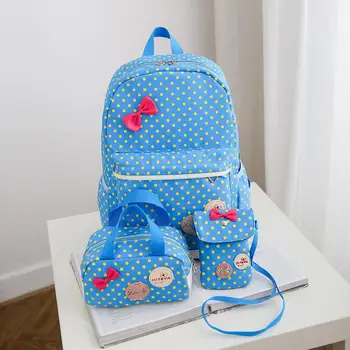 

2019 New Children School Bags For Girls Kids School Backpack 3Pcs/Set Fashion Printing Schoolbag Backpacks mochila infantil
