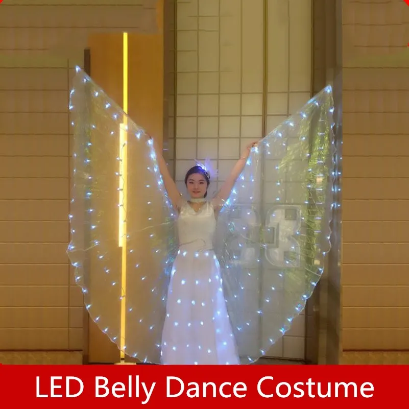 

9527 LED butterfly wings Children's dance costumes Fluorescent adult dance Cape Skirt Belly Dance Costume