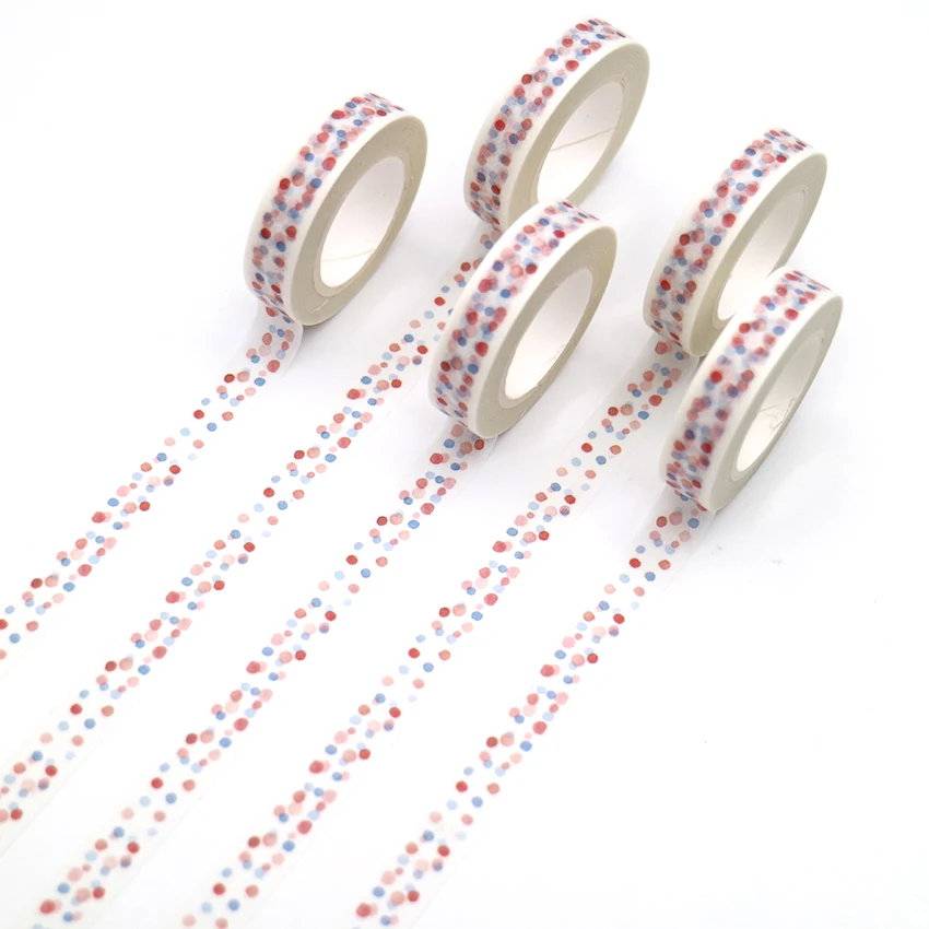 

1 PCS Creative Mixed Color Small Dot Patterns Washi Tape Decorative Adhesive Masking Paper Tapes 10m*10mm