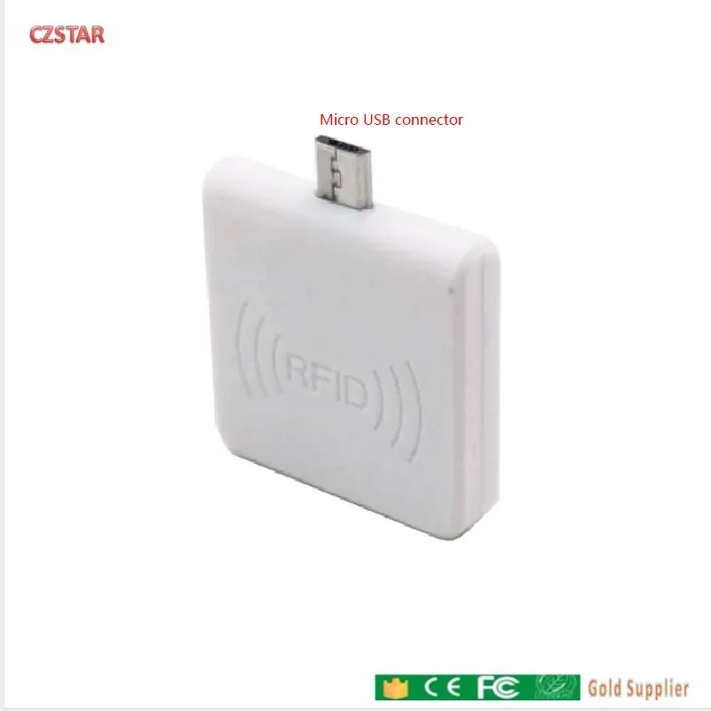 UHF 860-960 МГц аудио разъем UHF RFID считыватель штрих-кода с usb зарядка для мобильный телефон, планшет на OC Android IOS - Цвет: micro usb reader