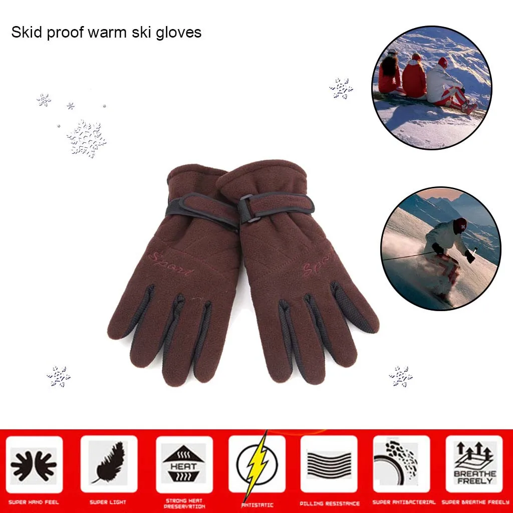 Мужской и wo мужской зимний модный защитный толстые теплые перчатки силиконовые частицы нескользящие перчатки для езды на открытом воздухе ветрозащитные перчатки