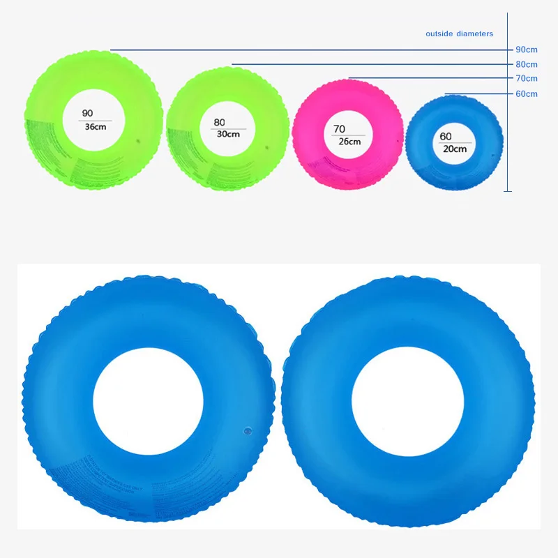 

Newly Inflatable Swimming Ring Pool Float Water Toys Fluorescence Mattress For Kids Adults Beach Sea Party BF88