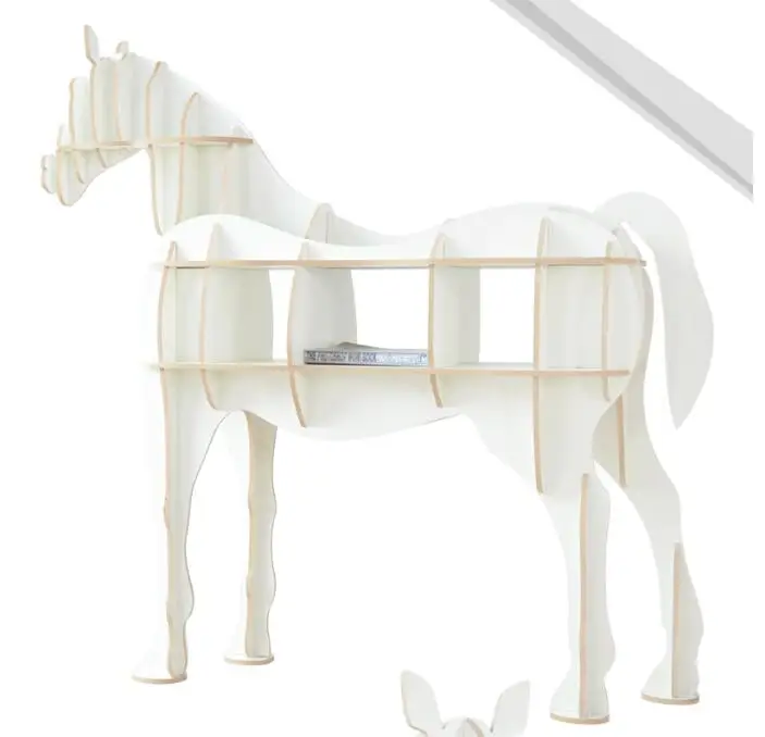 wood craft horse desk horse coffee table wooden home furniture Europe style wooden home decoration accessories The horse statue