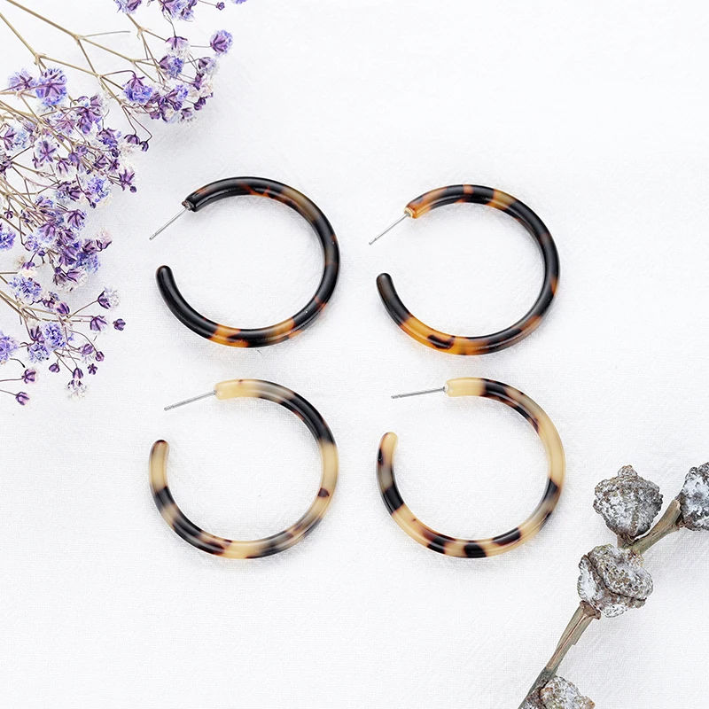 Винтажный акриловый браслет Tortoiseshell для женщин круглый C Дизайн Леопард геометрический круглый открытый манжеты браслеты Очаровательные Элегантные ювелирные изделия