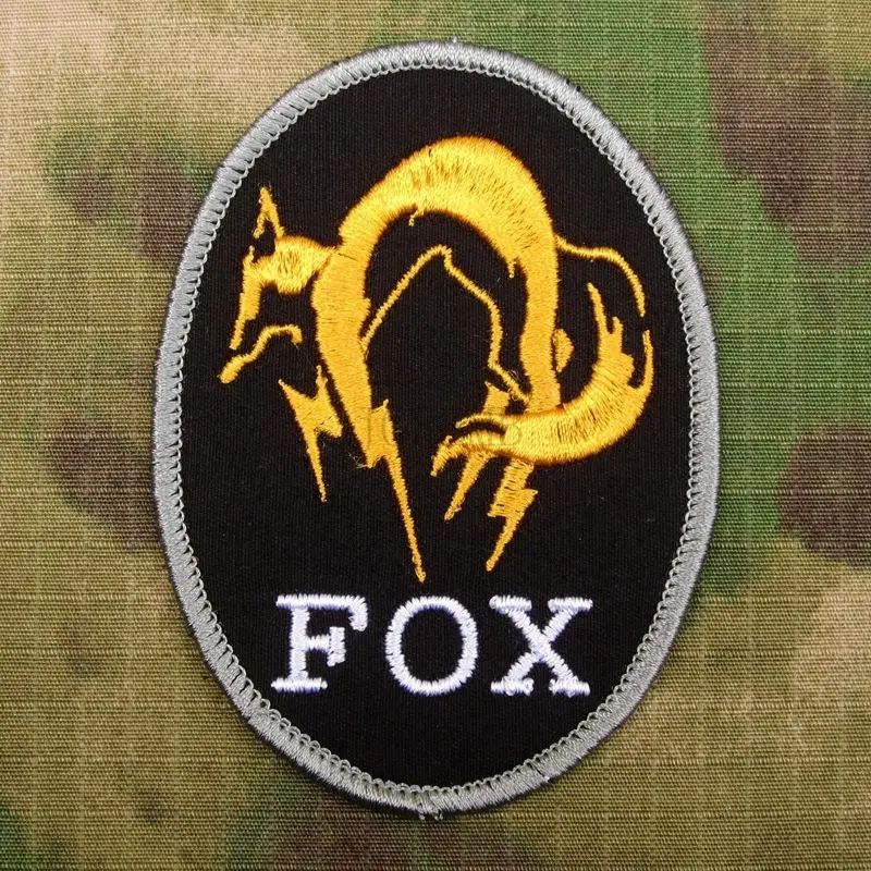 Черная MGS с надписью «Fox Hound» группа специального назначения Ghost вышитые патч B3268