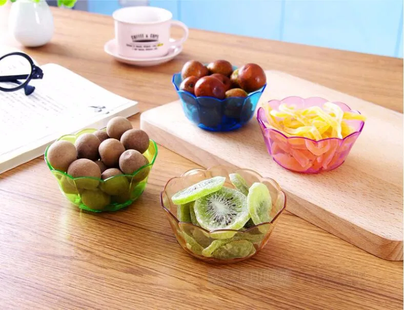 prato de Frutas Saladeira Lanche Tigela 4 Peças lote Pequeno Cristal