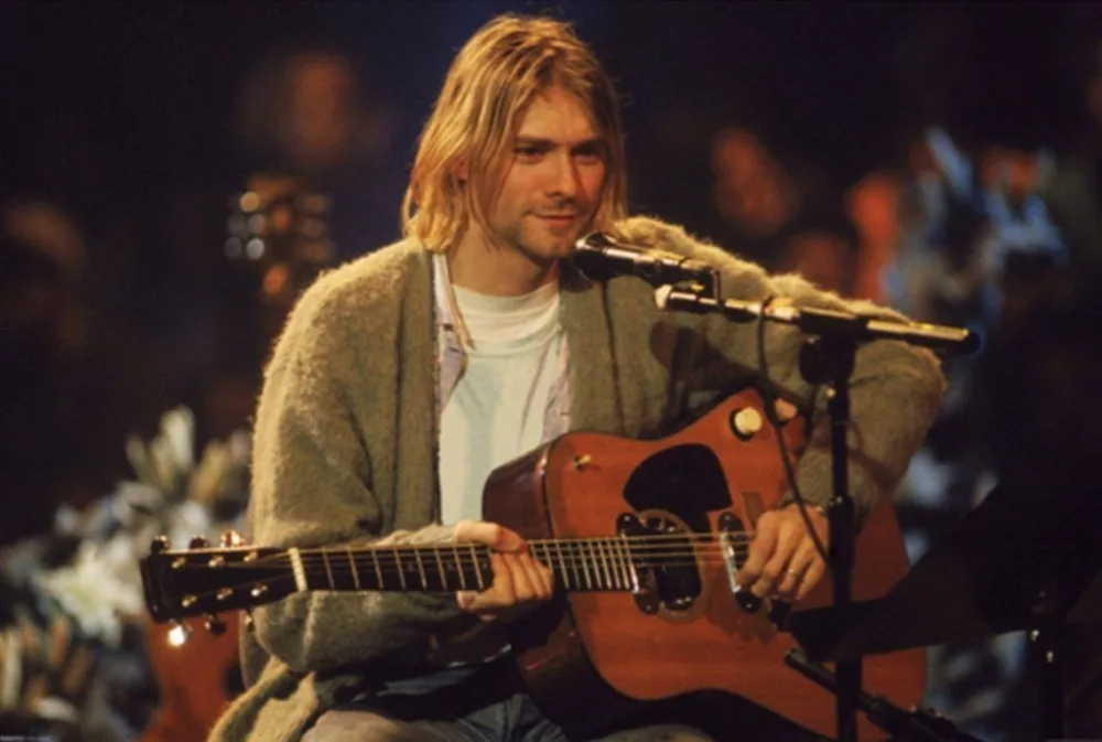 

KURT COBAIN - UNPLUGGED LIVE MUSIC SILK POSTER Decorative Wall painting 24x36Inch