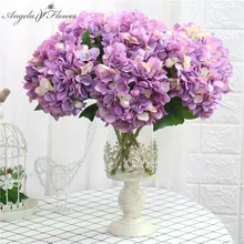 Искусственный цветок, букет гортензии, свадебный цветок, арка, дорога, свинцовый букет, для дома, вечерние, декор стола, рождественский подарок