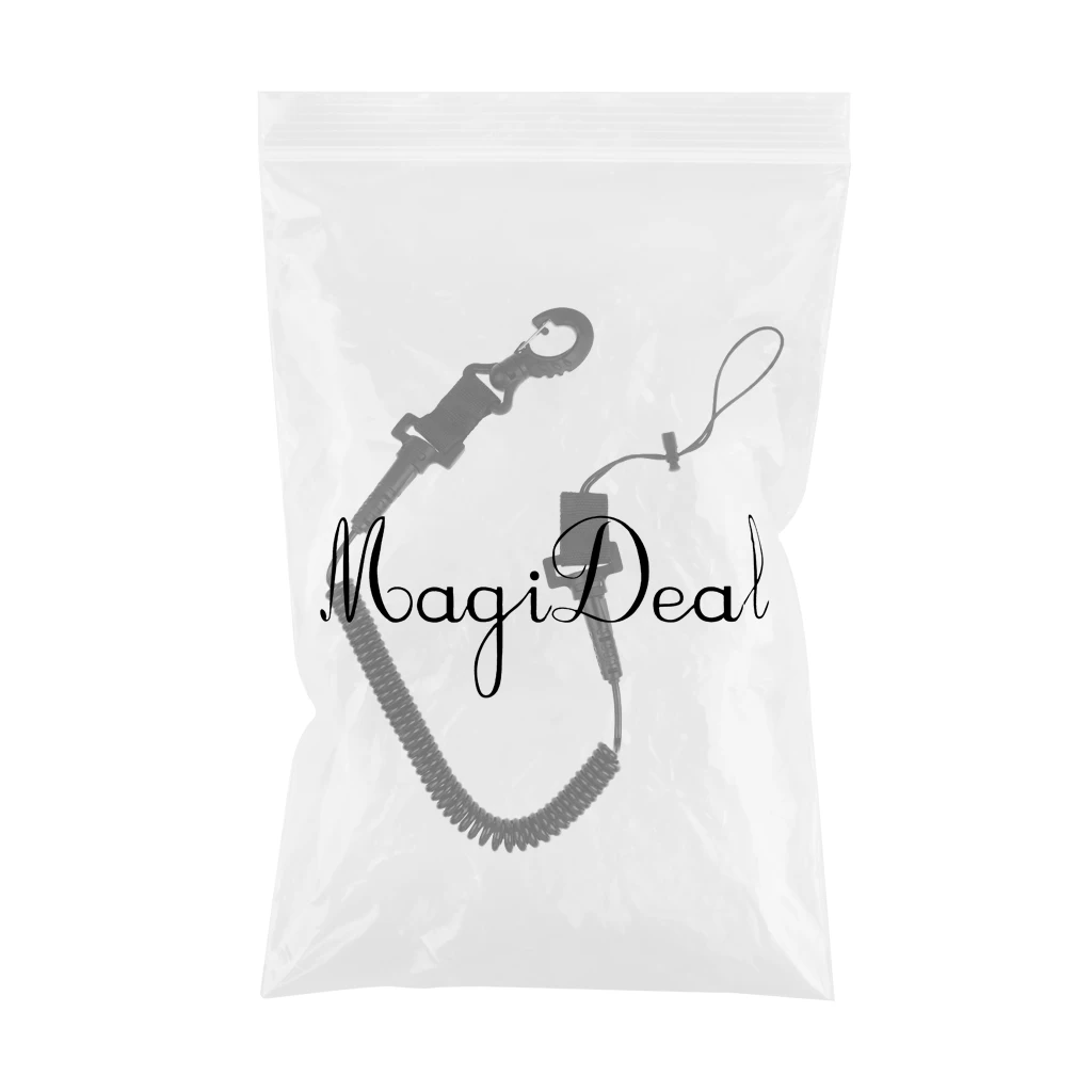 MagiDeal 20cm-150cm Spiral Coiled Scuba Diving Dive Camera Lanyard Webbing Strap Swivel Snap Clip Scuba Diving 