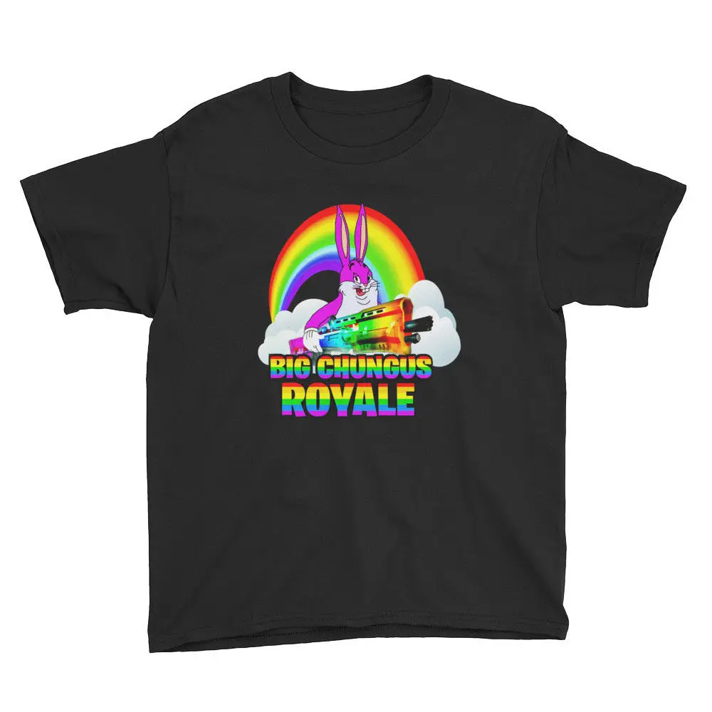 Забавная Радужная футболка Big Chungus Royale Молодежная Футболка с большим чунгусом Meme