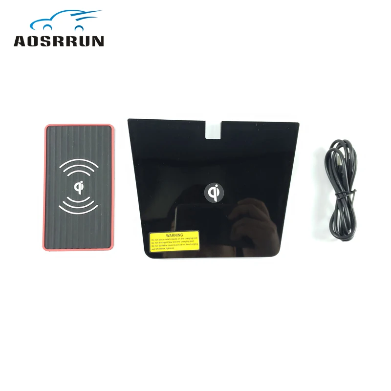 

car-styling QI Car mobile phone wireless charging board Car Accessories For KIA RIO X-LINE X LINE RIO 4 2017 2018 Free shipping