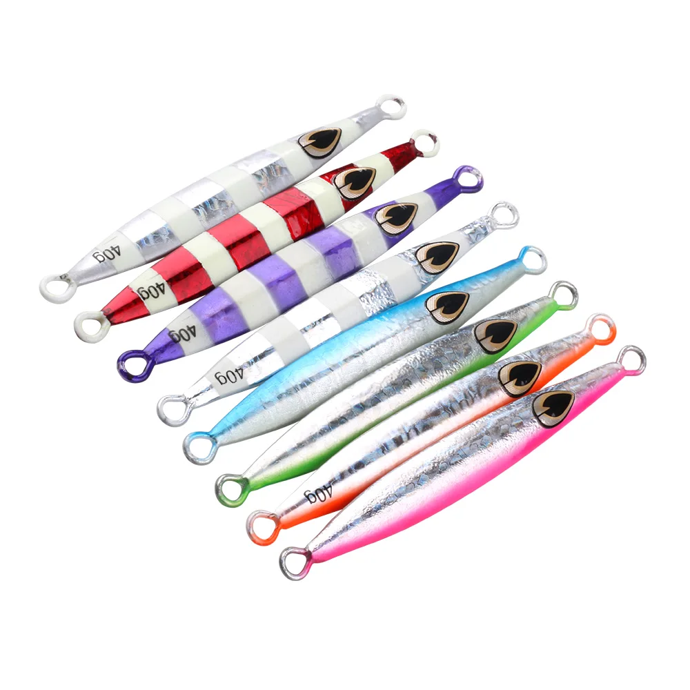 

HENGJIA 1PC 11CM 40G Long Metal Lead Lure Artificial Hard Bait 8 Colors Fishing Tackle