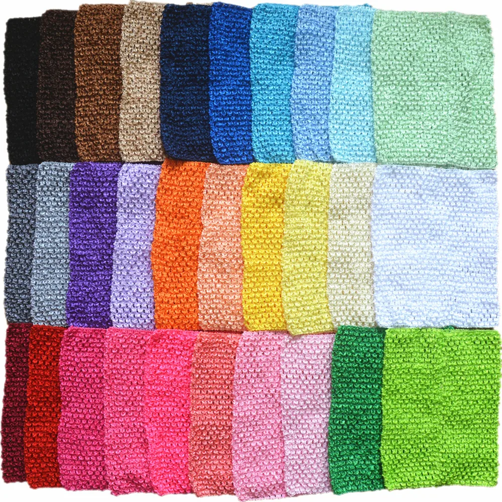 

22pcs/lo 9 inch Unlined Elastic Crochet Tube Chest Wrap Girls Pettiskirt Accessories 43 colors H018