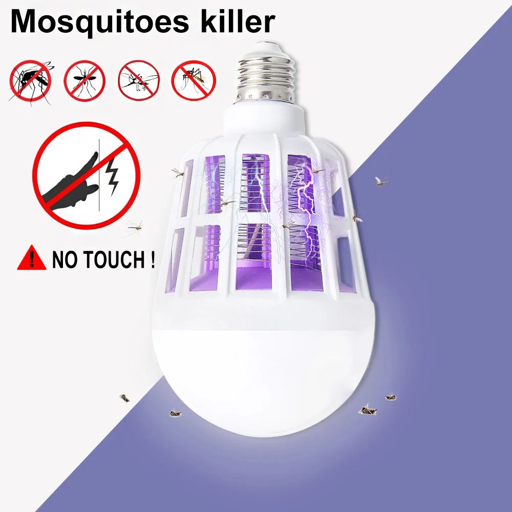 

Mosquito Killer Led Light Bulb Led Night Light Repellent Fly Bug 2 In 1 Insect Zapper Home Pratical 15w E27 220V Led Bulb Lamps