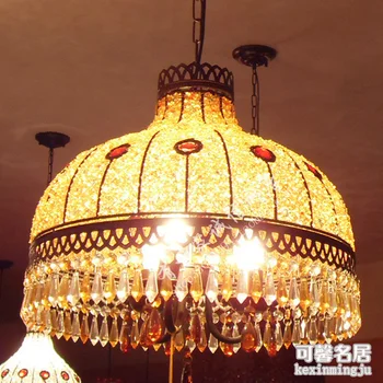 

Fashion Bohemia Handmade Beaded Pendant Light Crystal Bedroom Lamp