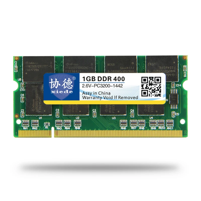 Acheter XieDe Ordinateur Portable Mémoire Ram SO DIMM DDR1 DDR 400 333 MHz PC 3200 PC 2700 200 Pins 512 MB 1 GB Pour Sodimm Portable Memoria Béliers
