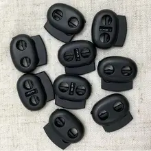 10 шт./упак. 2 отверстия Свинья Нос Пряжка замок для шнура Bean тумблер пробка двойное отверстие Регулировка пряжки