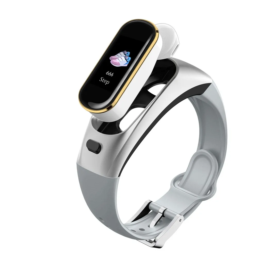 

2019 Fashion H109 Smart Watch Bluetooth Wireless Earphone Blood Pressure Heart Rate Monitor Smart Bracelet For Apple For Iphone