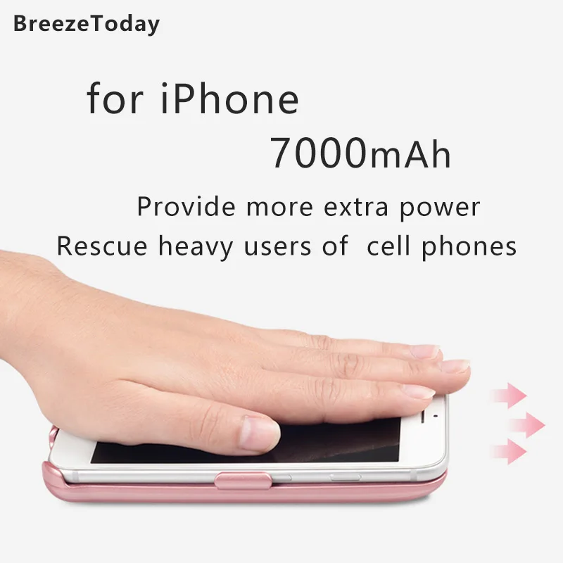 Чехол для аккумулятора 7000 мАч чехол iPhone 6 6S 7 8 зарядного устройства зарядки |