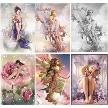 

Butterfly Girls ful Drill Resin Ribbon Mosaic 5D Diy Embroidery Diamond Painting 3D Cross Stitch Kit wedding decoration stickers
