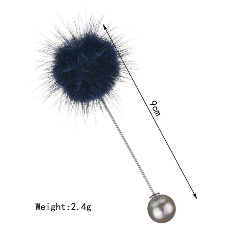 Новинка, очаровательная брошь из искусственного жемчуга, булавки для женщин, корейский мех, помпон, шарик, пирсинг, отвороты, броши, воротник, ювелирное изделие, подарок 0219