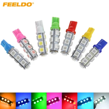 

4Pcs Car Auto T10 194 168 W5W 5050 Chip 13SMD 13 LED Wedge Car LED Light Bulbs White/Red/Blue/Green/Yellow/Pink/Ice blue #1461