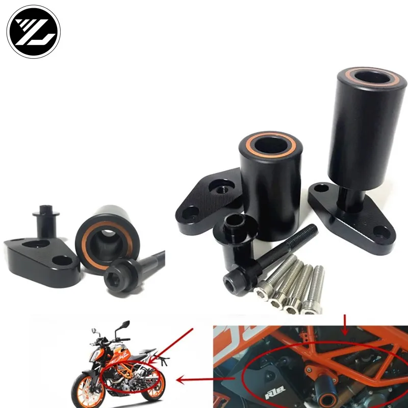 

Motorcycle Aluminum Frame Slider Guard Anti Crash Protector Pads Falling Protection For KTM DUKE 125 200 390 2012- 2015