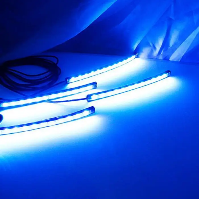 48LED красочный RGB автомобиль Интерьер пол атмосферное освещение полосы Декоративные DC12V Многоцветная лампа IP65