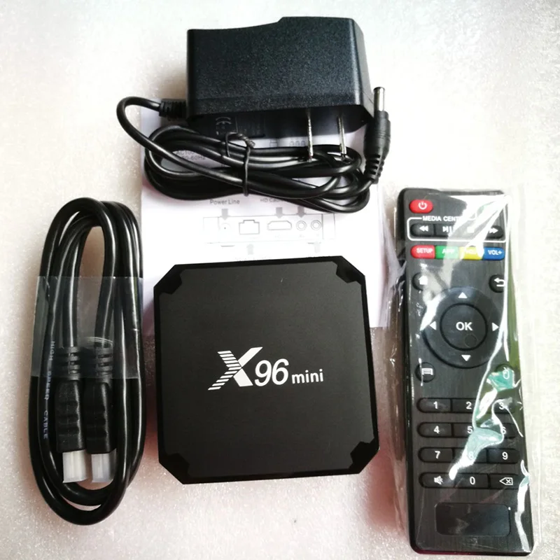 2G 16G Android 7 1 TV BOX Amlogic S905W четырехъядерный Поддержка 2 4 GHz WiFi медиаплеер IPTV Box X96 mini 1GB 8GB