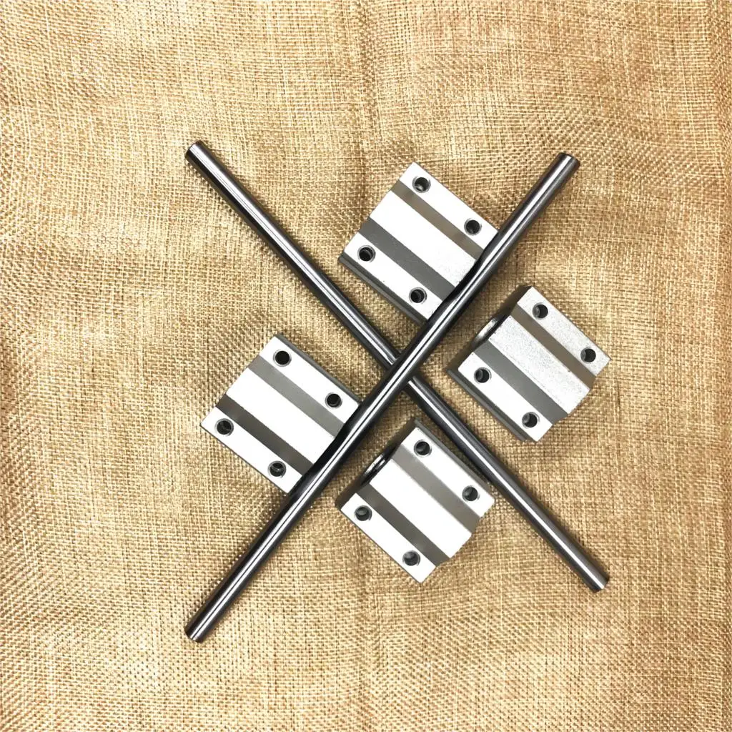 2 قطع 8*200/250 ملليمتر + 4 قطع SC8UU تصلب قضيب السكك الحديدية رمح الخطي تحمل كتلة ل 3d طابعة أجزاء اكسسوارات نجار slideway